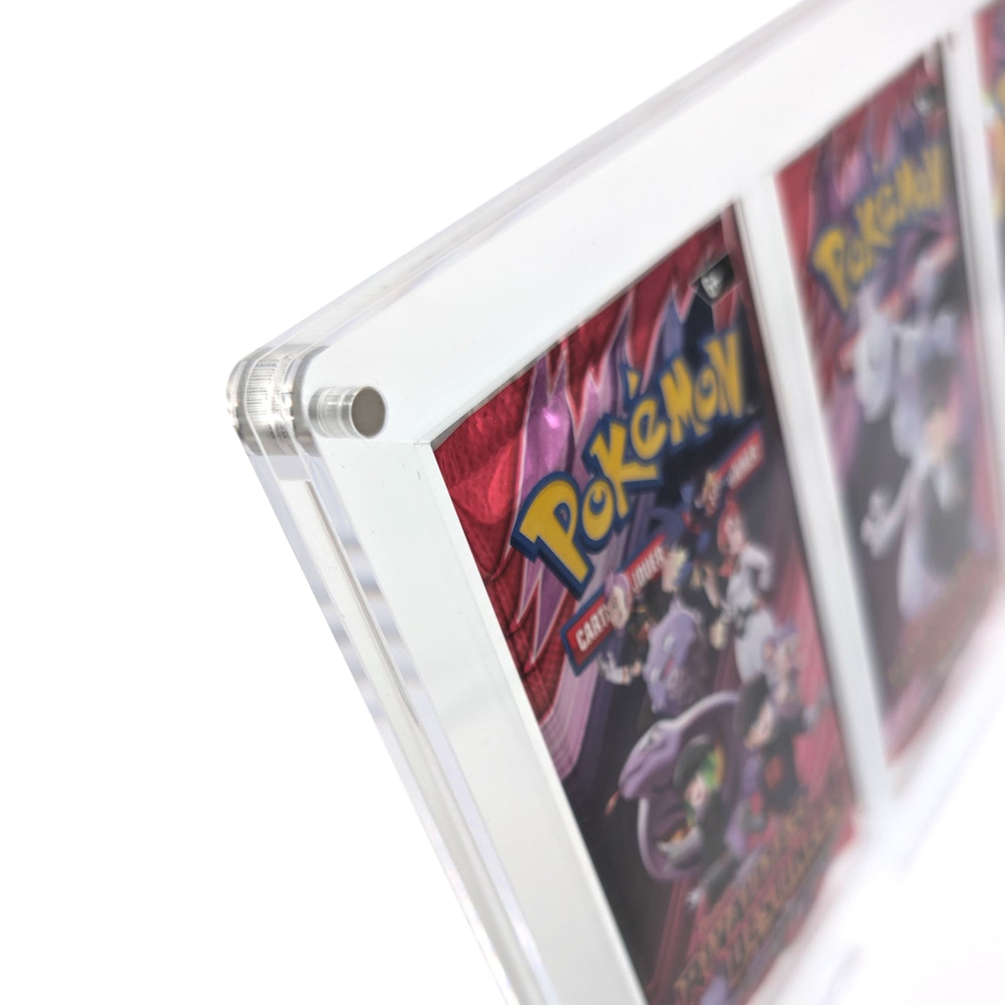 Présentoir acrylique premium pour 4 boosters Pokémon (FR et US)