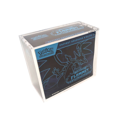 Protection acrylique pour ETB Pokemon ("basics by Gemshield")