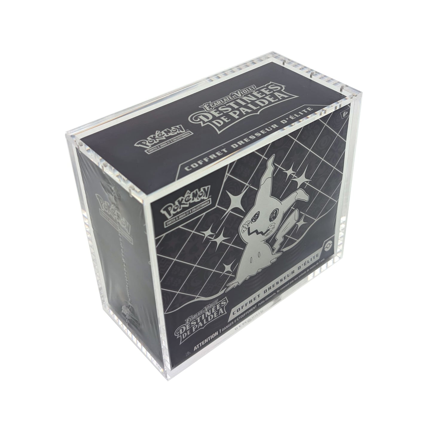 Protection acrylique pour ETB Pokemon ("basics by Gemshield")