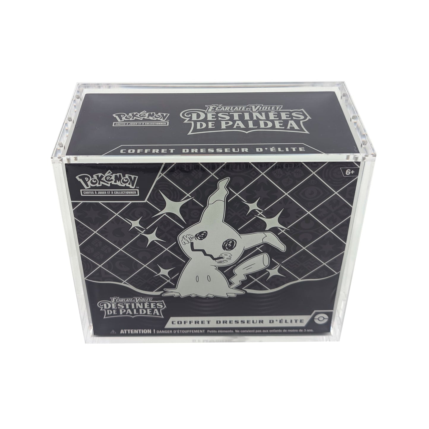 Protection acrylique pour ETB Pokemon ("basics by Gemshield")