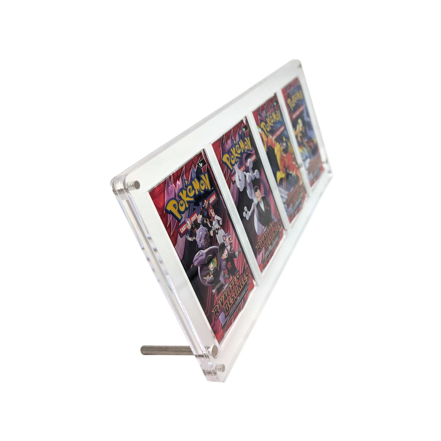Présentoir acrylique premium pour 4 boosters Pokémon (FR et US)