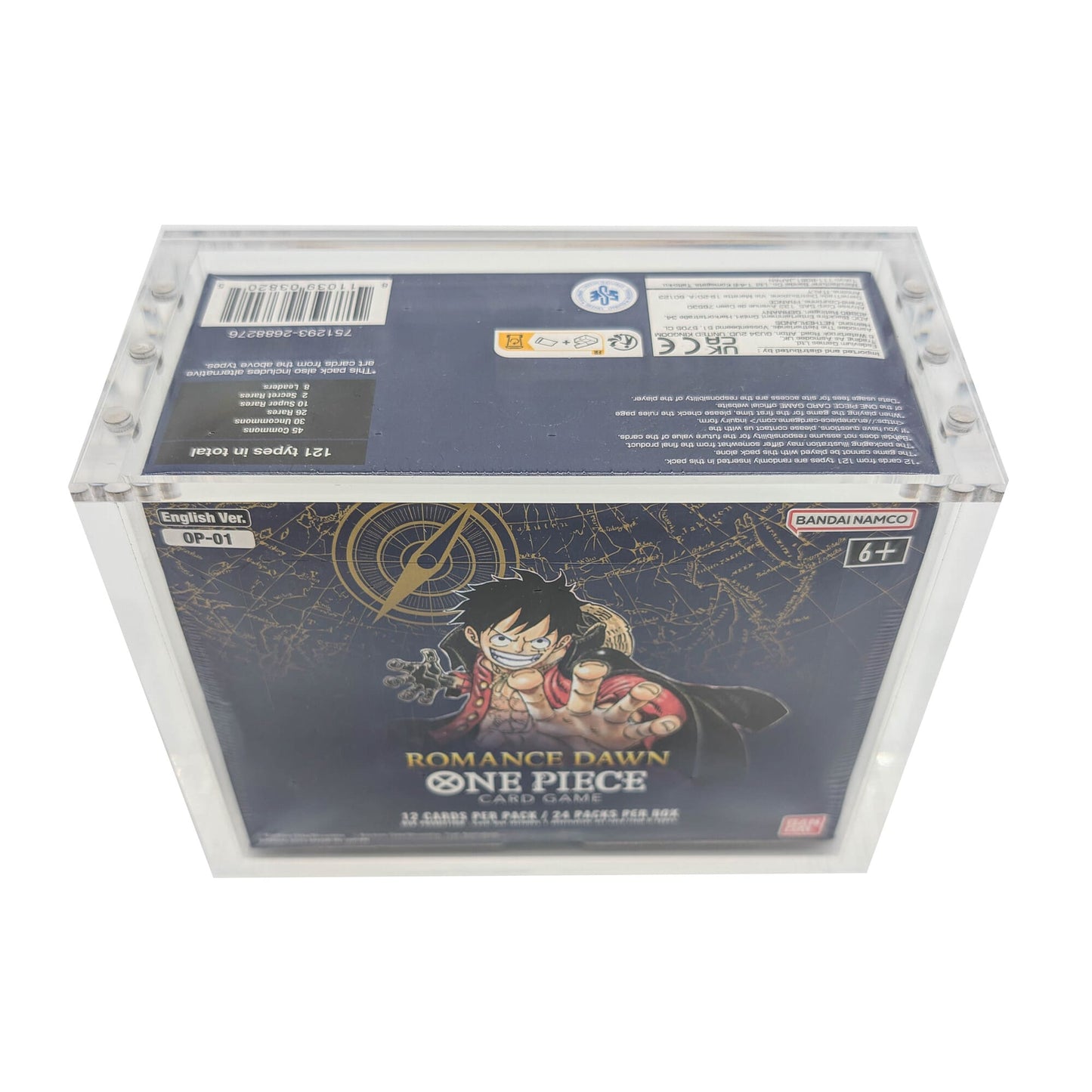 Protection acrylique pour display One Piece OP01 reprint et OP03 ("basics by Gemshield")