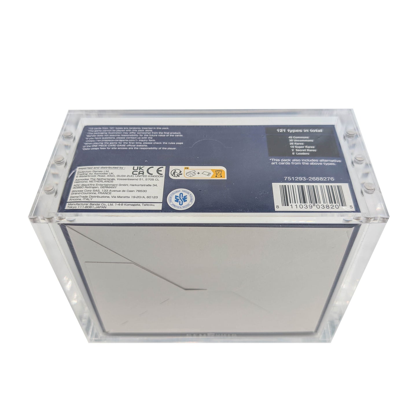 Protection acrylique pour display One Piece OP01 reprint et OP03 ("basics by Gemshield")