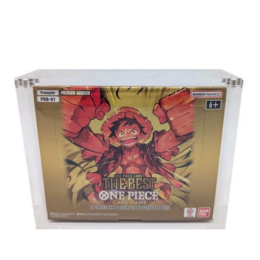 Protection acrylique pour display One Piece PRB01 PRB02 FR et US ("basics by Gemshield")