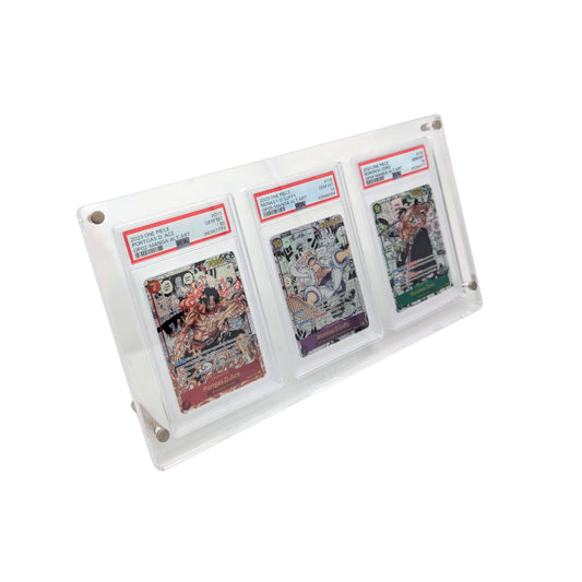 Présentoir Acrylique pour cartes PSA X3 (compatible Collect Aura, CGC)